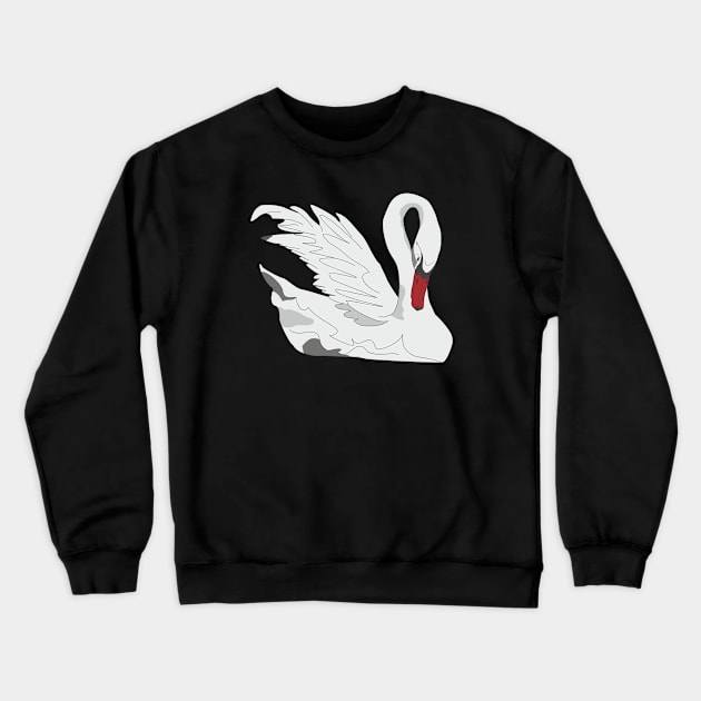 White Swan Crewneck Sweatshirt by Alekvik